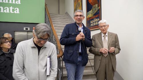 Roberti con il presidente e il direttore dell'Irci, Franco Degrassi e Piero Delbello