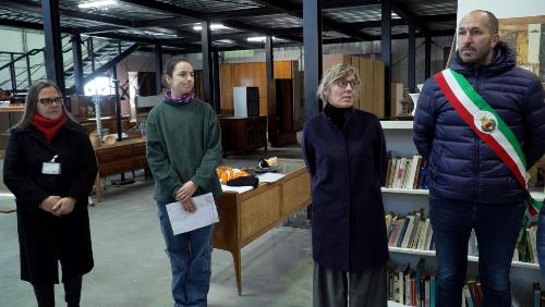 Un momento dell'inaugurazione del nuovo centro gestito dall'associazione Maistrassâ.