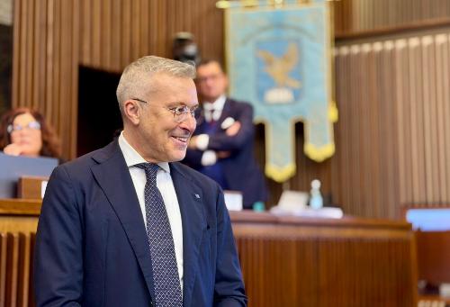Un momento della discussione in Consiglio regionale.