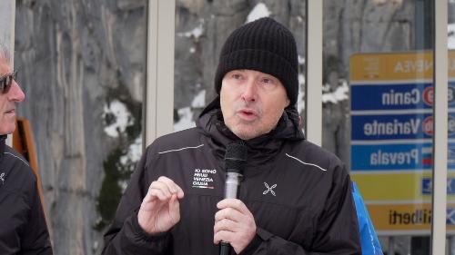 L'assessore regionale alle Attività produttive e turismo Sergio Emidio Bini  all'inaugurazione della nuova seggiovia quadriposto Gilberti a Sella
