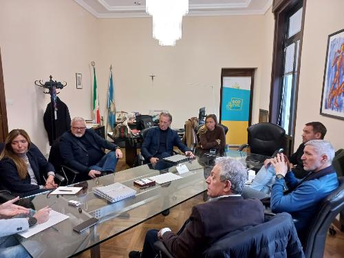 Un momento della riunione tenutasi a Trieste, convocata dall'assessore regionale Fabio Scoccimarro