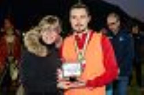 L'assessore Zilli con il capitano della Sanvitese Luca Rinaldi