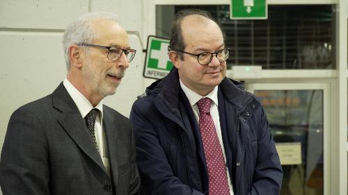 Il vicegovernatore del Fvg con delega allo Sport Mario Anzil con il presidente del comitato organizzatore Paolo Menis