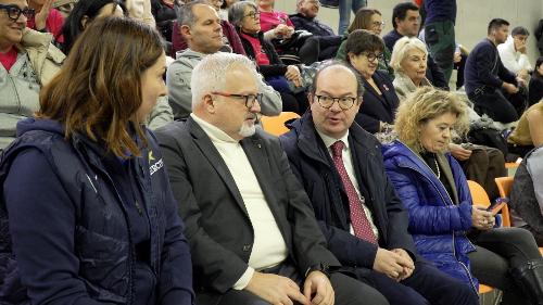 Anzil assieme al presidente del Coni regionale Andrea Marcon e la vicepresidente Mara Navarria