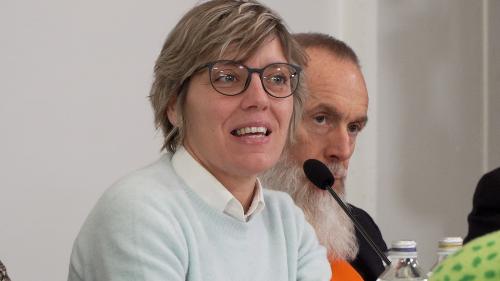 L'assessore regionale alle Finanze, Barbara Zilli, al Blue Energy Stadium - Stadio Friuli di Udine alla presentazione di Udin Jump 2026