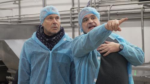 La visita dell'assessore Bini (a sinistra nella foto)