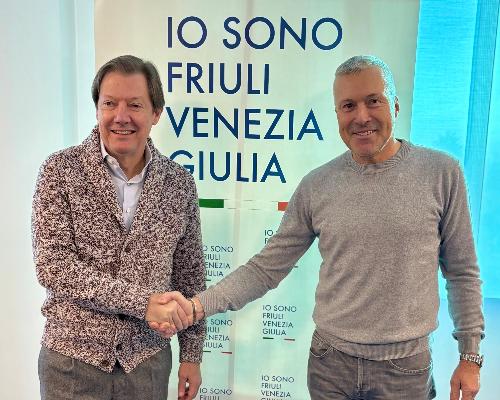 L’assessore regionale alle Attività produttive e turismo Sergio Emidio Bini con il presidente di Finest Luca Di Benedetto