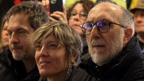 L'assessore regionale alla Protezione civile Riccardo Riccardi insieme alla collega di giunta Barbara Zilli alla cerimonia di Gemona