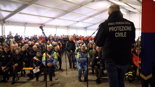 Un momento della cerimonia di celebrazione svoltasi oggi a Gemona