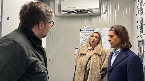 L'assessore Amirante visita le strutture dell'innovativo sistema di elettrificazione della banchina Margreth di Porto Nogaro