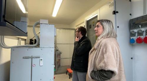 L'assessore Amirante visita le strutture dell'innovativo sistema di elettrificazione della banchina Margreth di Porto Nogaro