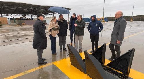 L'assessore Amirante sulle banchine di Porto Nogaro