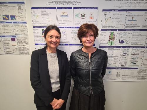 L'assessore Rosolen (a destra) con la rettrice di Units Donata Vianelli in visita ai laboratori quantistici a Basovizza