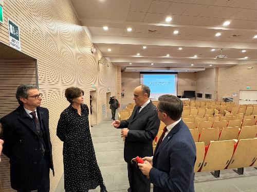 L'assessore regionale al Lavoro e istruzione Alessia Rosolen, visita i nuovi spazi dell'Accademia di Belle Arti di Udine (AbaUd)