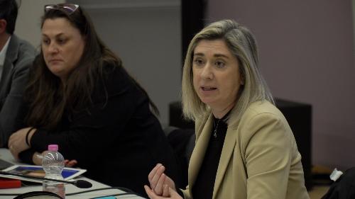 L'assessore regionale Cristina Amirante durante il suo intervento
