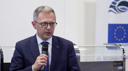 L'assessore regionale alle Risorse agroalimentari e ittiche Stefano Zannier alla rassegna AquaFarm a Pordenone