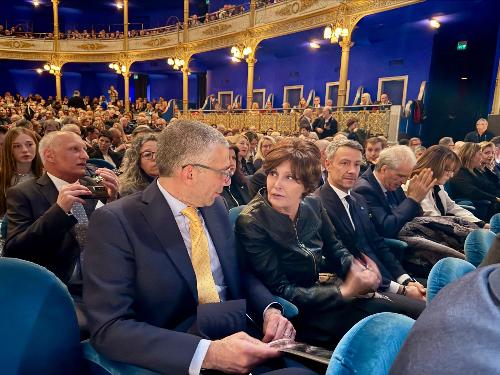 Da sinistra, l'assessore Pierpaolo Roberti, l'assessore Alessia Rosolen e il portavoce del governatore Edoardo Petiziol