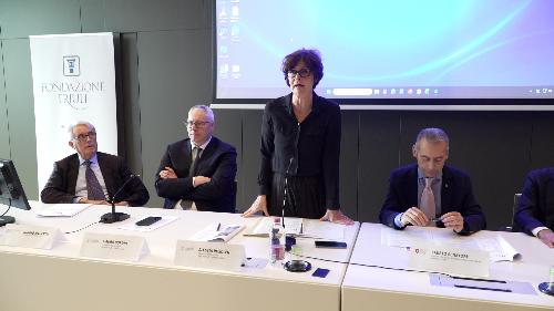 L'assessore regionale all'Istruzione e Lavoro, Alessia Rosolen alla presentazione della diciottesima edizione delle Convittiadi