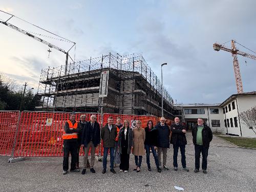 L'assessore regionale alle Finanze Barbara Zilli in visita ai cantieri in comune di Pagnacco con amministratori e tecnici