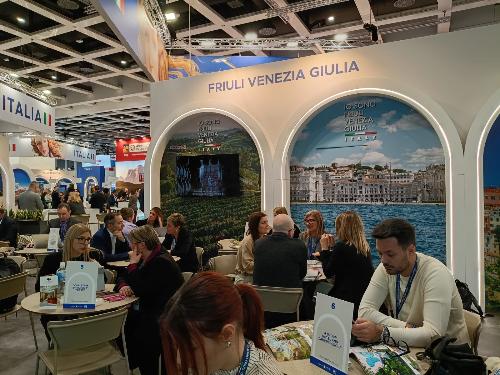 Lo stand della Regione FRiuli Venezia Giulia all'IBT di Berlino