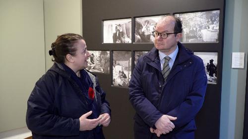Il vice governatore con delega alla Cultura Mario Anzil visita il museo Tiere Motus a Venzone