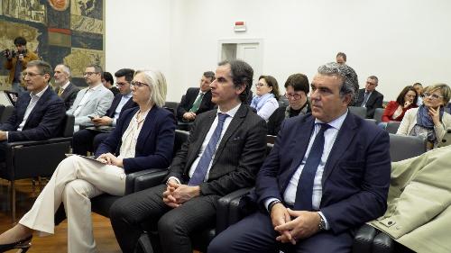 La platea della conferenza stampa