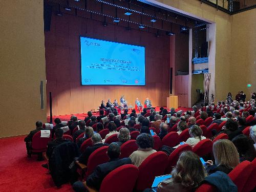 L'intervento dell'assessore regionale ai Sistemi informativi Sebastiano Callari all'evento nazionale Reg4IA di Genova