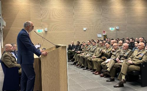 Riccardi interviene nell'aula magna della biblioteca dei Rizzi a Udine