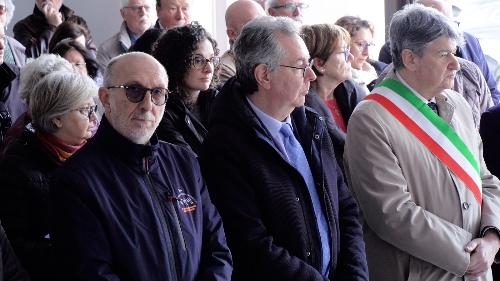 Riccardi con a destra l'onorevole Graziano Pizzimenti e il sindaco di Attimis Maurizio Malduca