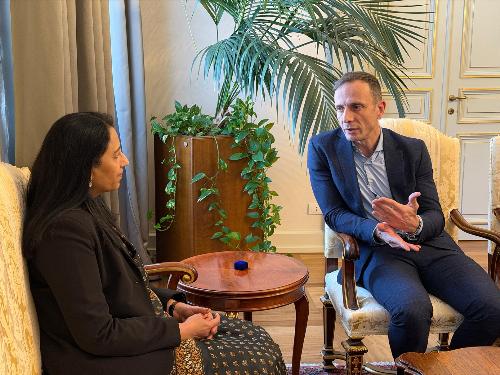 Un momento dell'incontro nel palazzo della Regione a Trieste