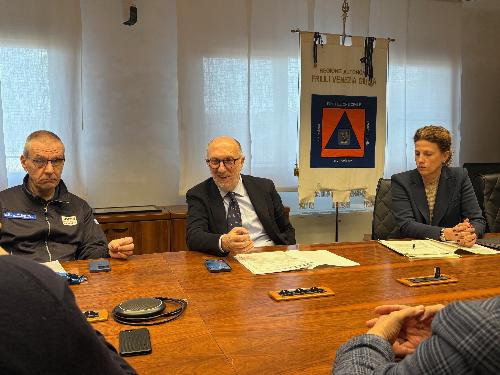 L’assessore regionale alla Salute, politiche sociali e Terzo settore, Riccardo Riccardi all'incontro con Unpli Fvg