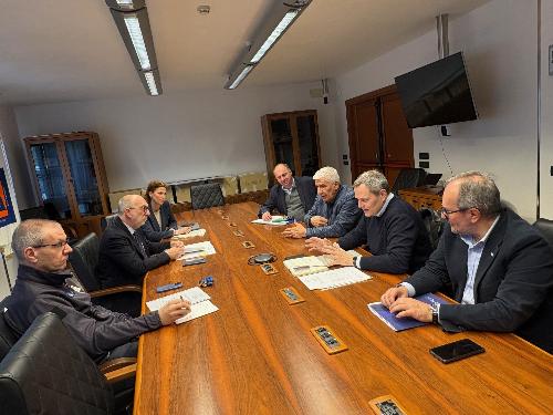 L’assessore regionale alla Salute, politiche sociali e Terzo settore, Riccardo Riccardi all'incontro con Unpli Fvg