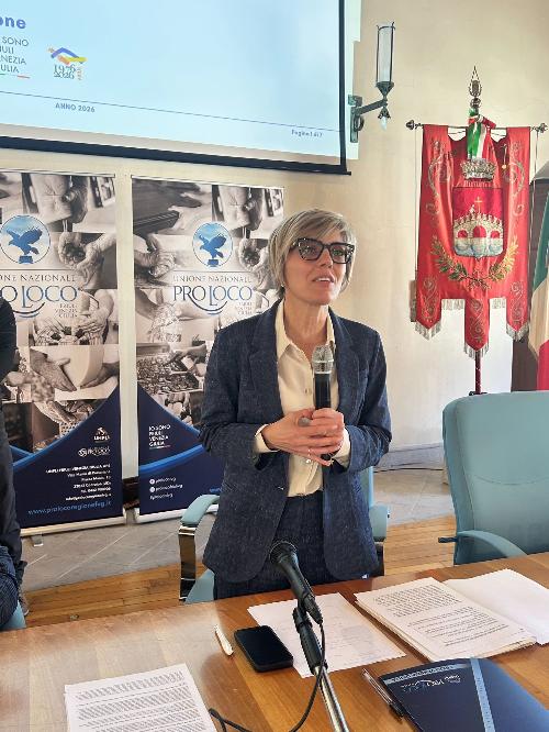 L'assessore regionale Barbara Zilli interviene all'assemblea Unpli a Venzone