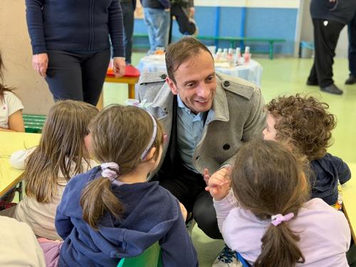Il governatore Fedriga in visita nella scuola paritaria dell'infanzia di San'Osvaldo a Udine