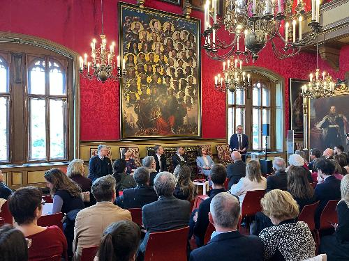 La presentazione della mostra "Una sfinge l’attrae. Massimiliano d’Asburgo e le collezioni egizie tra Trieste e Vienna", a cui ha partecipato l'assessore regionale alle Autonomie locali Pierpaolo Roberti.