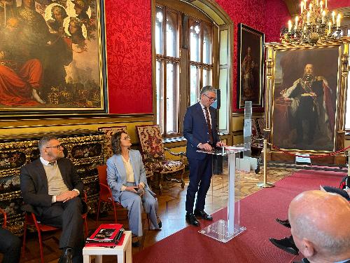 La presentazione della mostra "Una sfinge l’attrae. Massimiliano d’Asburgo e le collezioni egizie tra Trieste e Vienna", a cui ha partecipato l'assessore regionale alle Autonomie locali Pierpaolo Roberti.