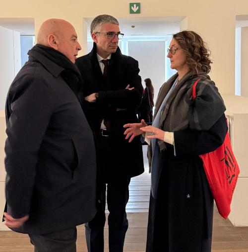 L'assessore regionale alle Autonomie locali Pierpaolo Roberti assieme al sindaco di Trieste, Roberto Dipiazza, alla presentazione della mostra ‘Una sfinge l’attrae. Massimiliano d’Asburgo e le collezioni egizie tra Trieste e Vienna’ 