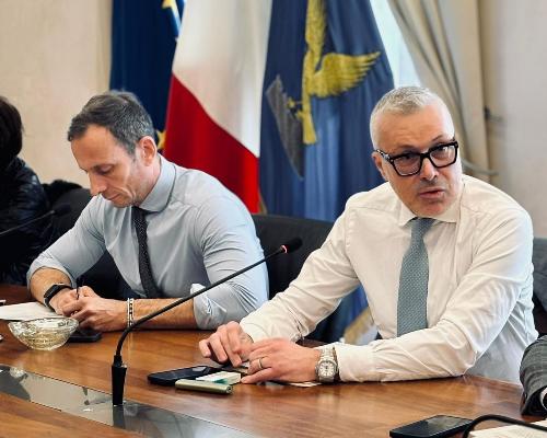 Il governatore Fedriga assieme all'assessore Bini