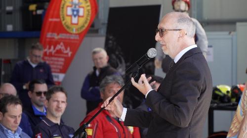 L'assessore Riccardi interviene alla presentazione della fase 3 dell'elisoccorso regionale