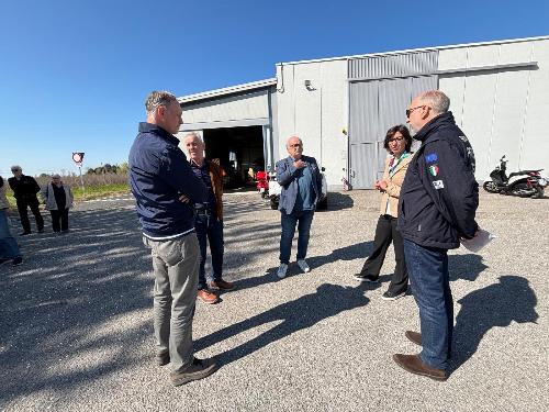 Il sopralluogo di Riccardi con il sindaco Zossi e l'assessore alla Protezione civile Cautero