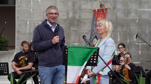 L'assessore regionale alle Autonomie locali, Pierpaolo Roberti all'inaugurazione del nuovo Vicolo della Cooperativa