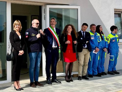 L'intervento dell'assessore regionale alla Protezione civile Riccardo Riccardi