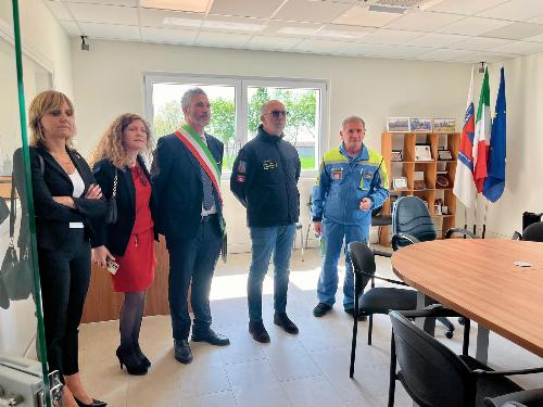 La visita alla struttura della nuova sede della Protezione civile di San Quirino 
