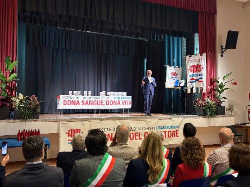 L’assessore regionale alla Salute Riccardo Riccardi all’ottava Giornata provinciale del donatore di sangue del Goriziano
