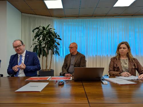 Il vicegovernatore con delega alla Cultura del Friuli Venezia Giulia, Mario Anzil, alla presentazione dei dati di afflusso della mostra "Confini da Gauguin a Hopper"