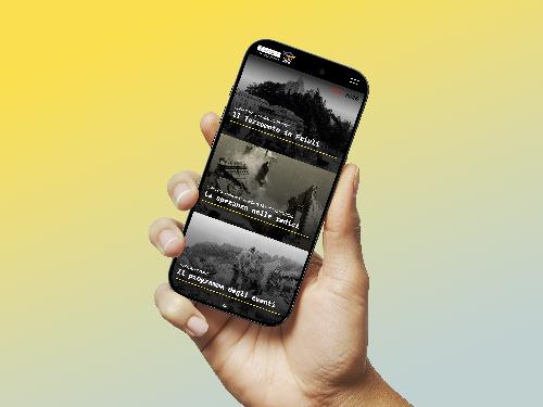 L'immagine del portale mobile dedicato al 50. anniversario del terremoto