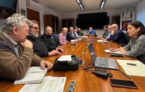 L'incontro a Palmanova con i vertici delle Caritas del Fvg e il presidente presidente della Fondazione Esodo, don Enrico Pajarin.