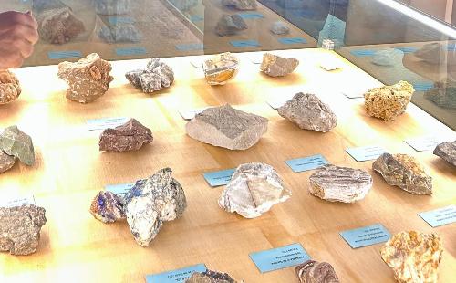 Una vetrina del Museo delle Pietre dell'Ute codroipese