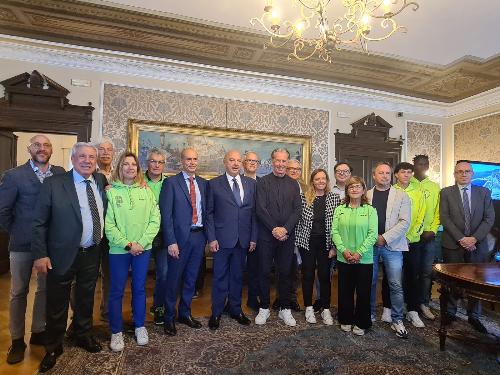 Un momento della presentazione della Trieste Spring Run. Al centro l'assessore Scoccimarro