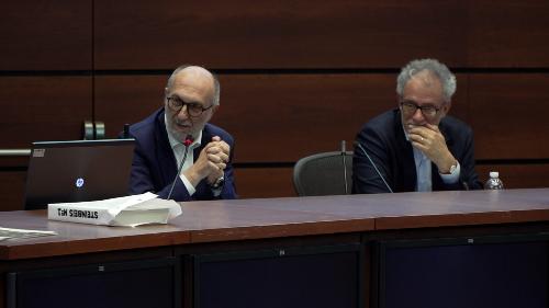 L'assessore Riccardo Riccardi con il rettore dell'Università di Udine Angelo Montanari
